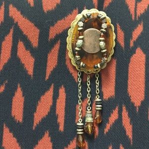 Retro-Style Antiqued Brooch